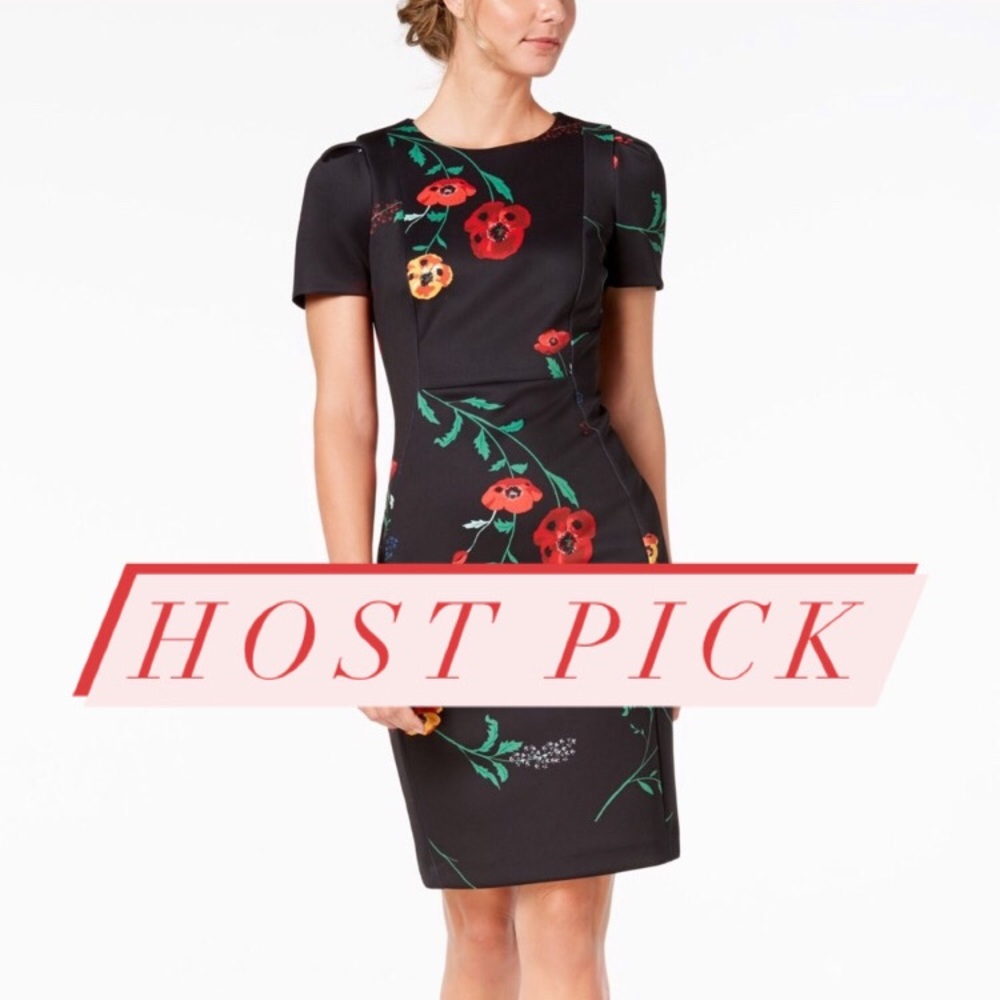Calvin Klein Black & Floral Dress